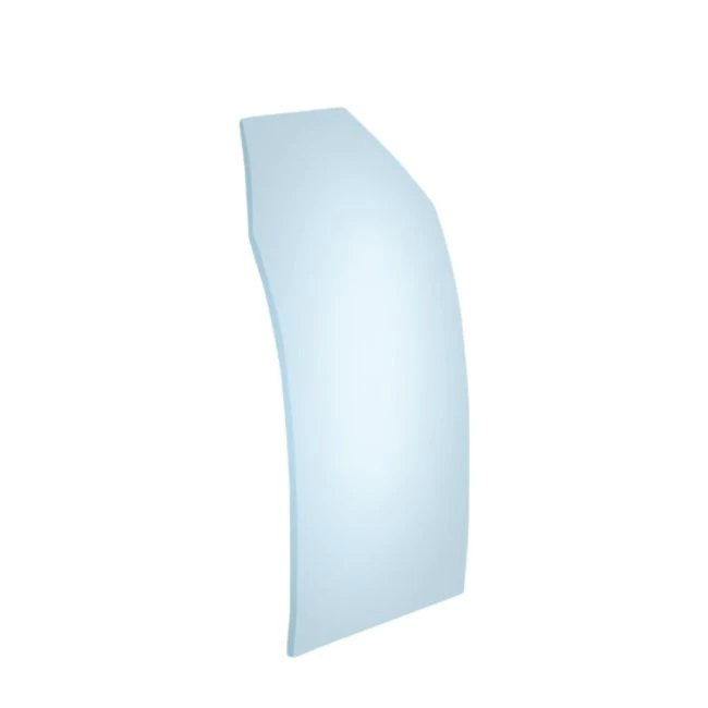 Ersatzteil »Glasscheibe gebogen, Gr. 20«, Weißglas, Maße: 19.7 x 9.0 cm