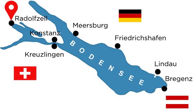 Radolfzell am Bodensee, Länder Deutschland, Österreich, Schweiz